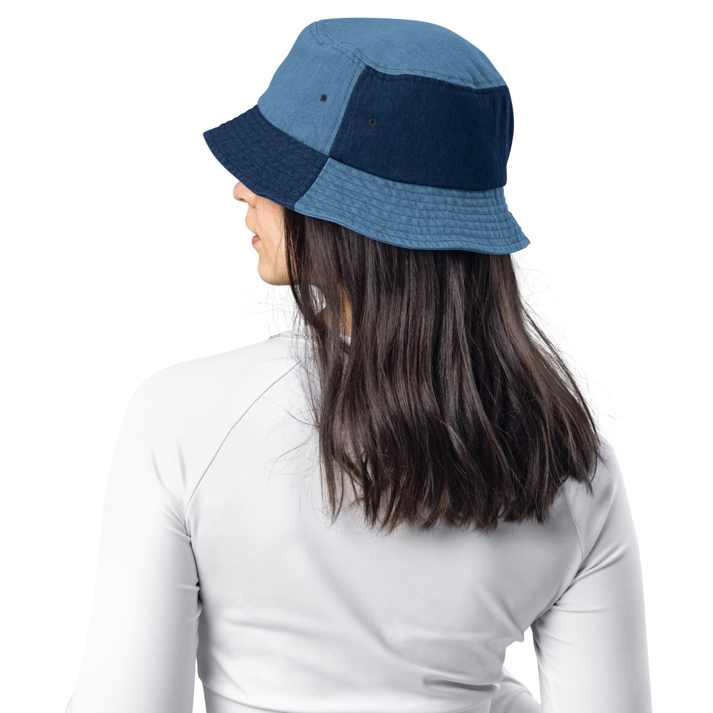 Skin "sorry for being sensitive" Denim bucket hat