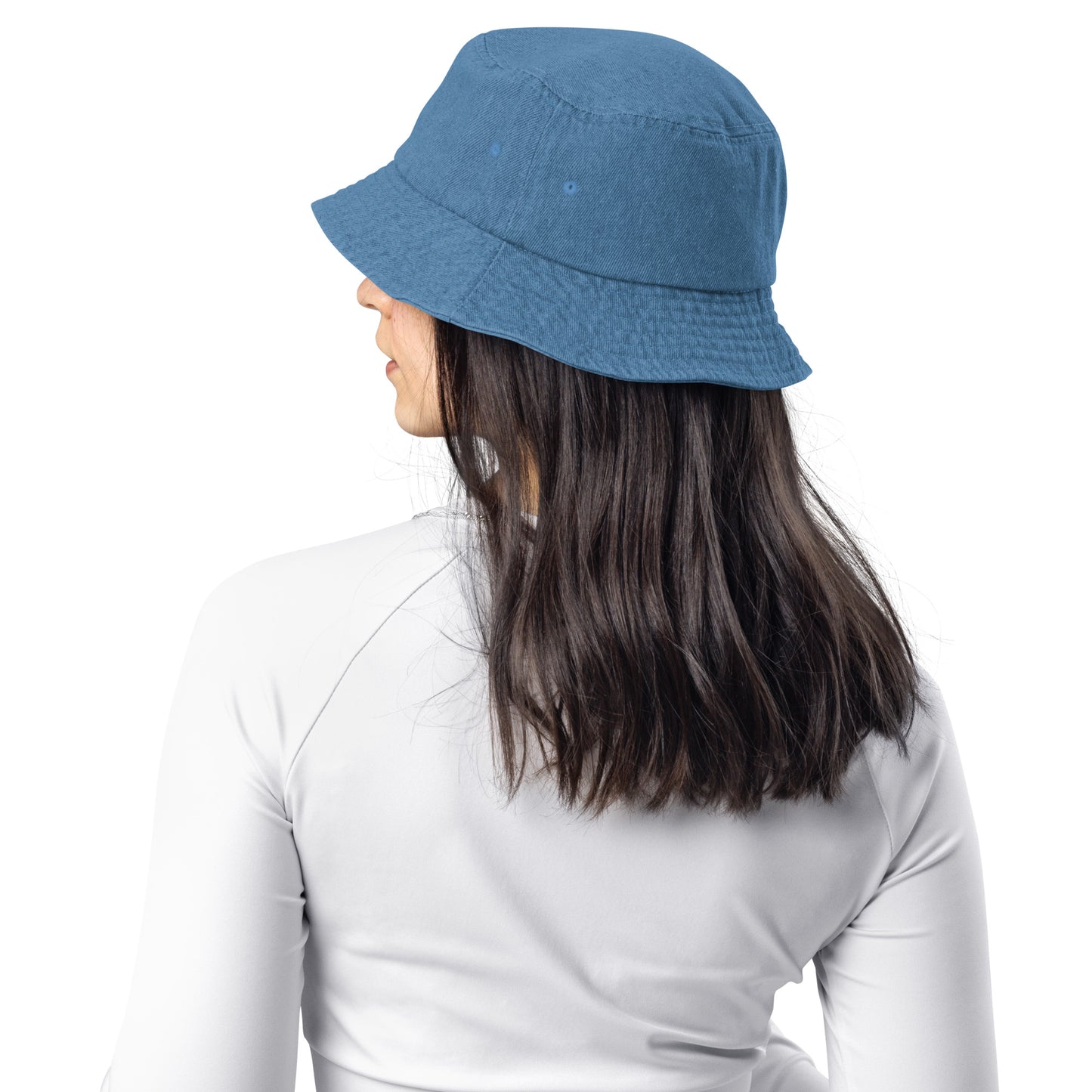 Skin "sorry for being sensitive" Denim bucket hat